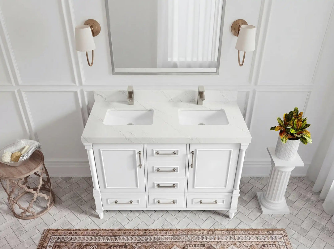 Aberdeen 48 in. W x 22 in. D Double Sink Bathroom Vanity | 
              
                White
                
                  
             - ABD_WH_CA_LZ_48D - photo №16