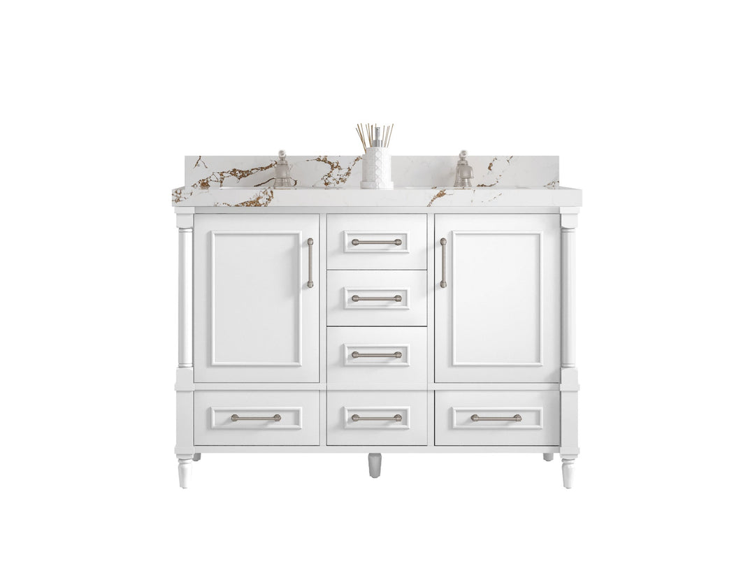 Aberdeen 48 in. W x 22 in. D Double Sink Bathroom Vanity | 
              
                White
                
                  
             - ABD_WH_CA_LZ_48D - photo №1