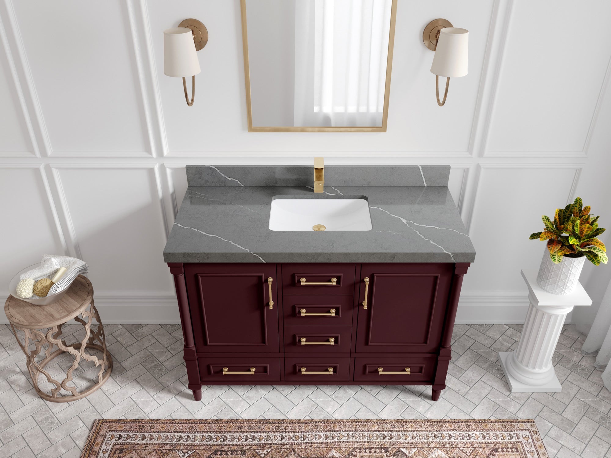Aberdeen 48 in. W x 22 in. D Single Sink Bathroom Vanity - Willow Bath and Vanity