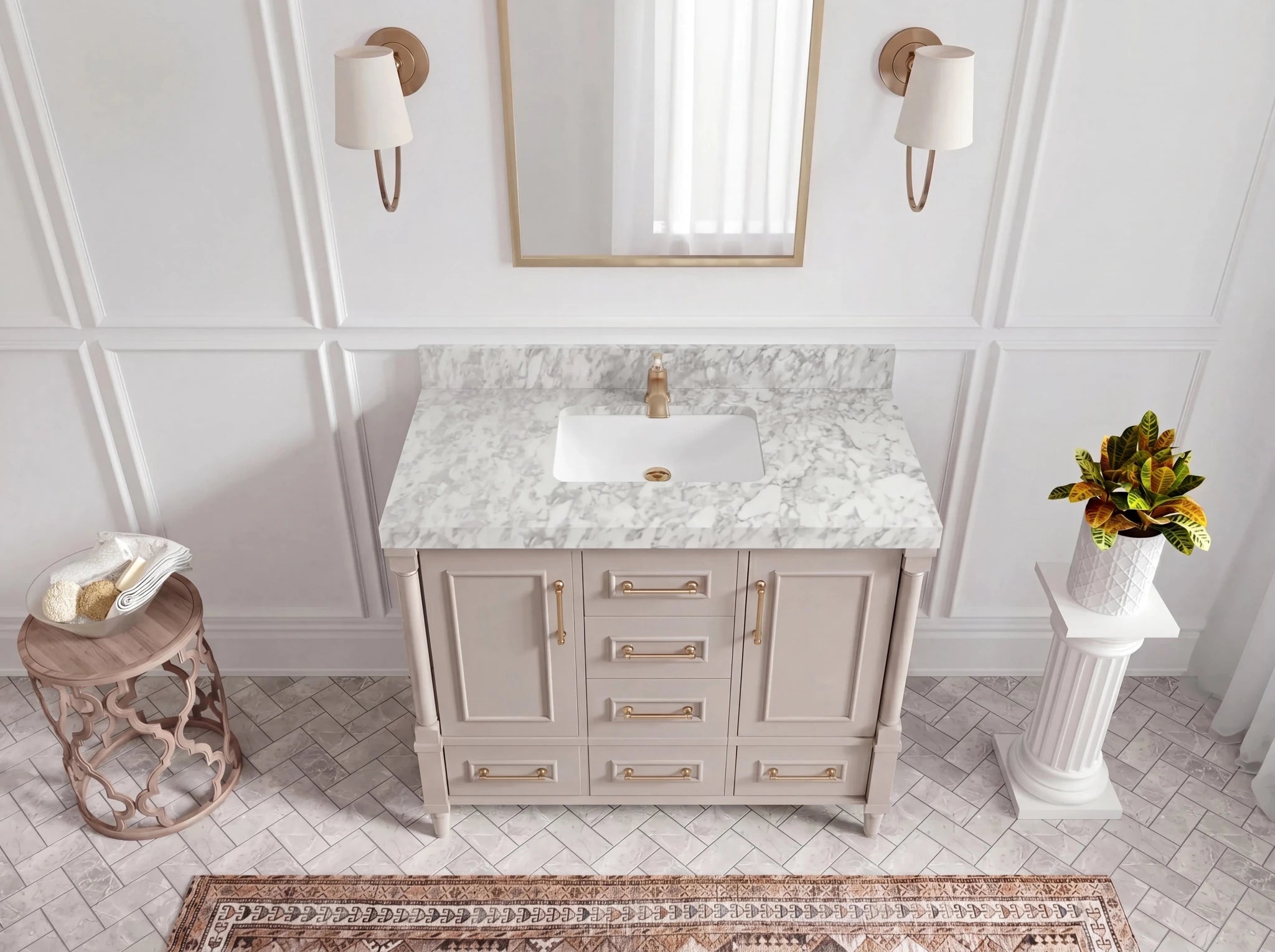 Aberdeen 48 in. W x 22 in. D Single Sink Bathroom Vanity - Willow Bath and Vanity