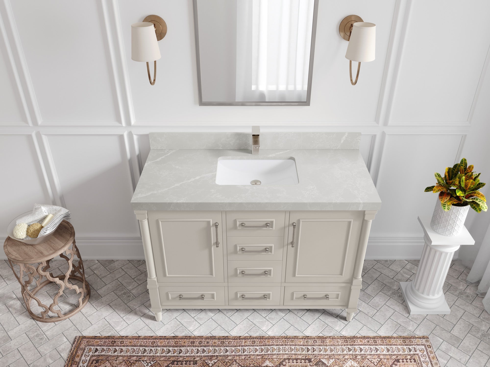 Aberdeen 48 in. W x 22 in. D Single Sink Bathroom Vanity - Willow Bath and Vanity