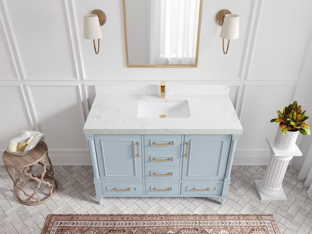Aberdeen 48 in. W x 22 in. D Single Sink Bathroom Vanity - Willow Bath and Vanity