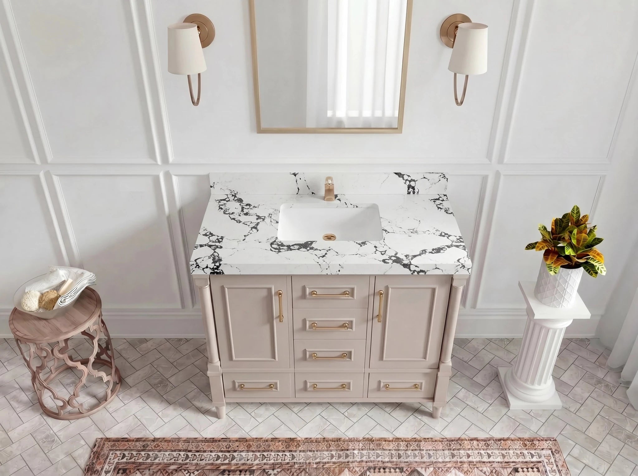 Aberdeen 48 in. W x 22 in. D Single Sink Bathroom Vanity - Willow Bath and Vanity