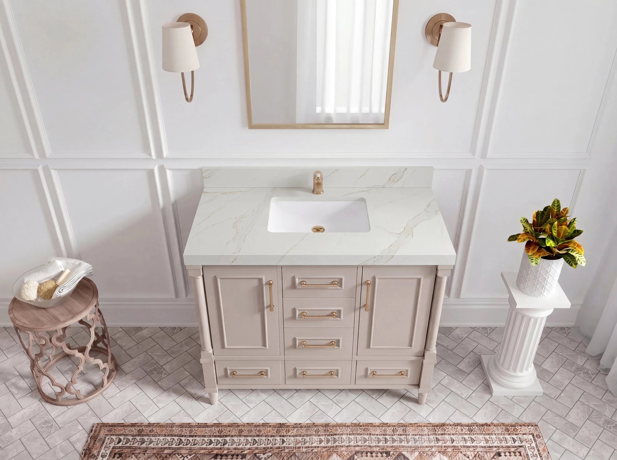 Aberdeen 48 in. W x 22 in. D Single Sink Bathroom Vanity - Willow Bath and Vanity