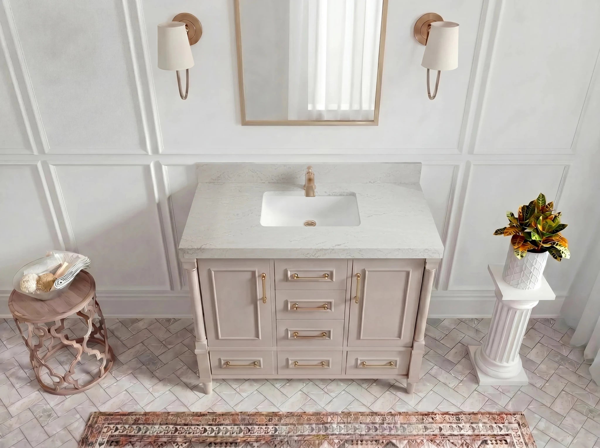 Aberdeen 48 in. W x 22 in. D Single Sink Bathroom Vanity - Willow Bath and Vanity