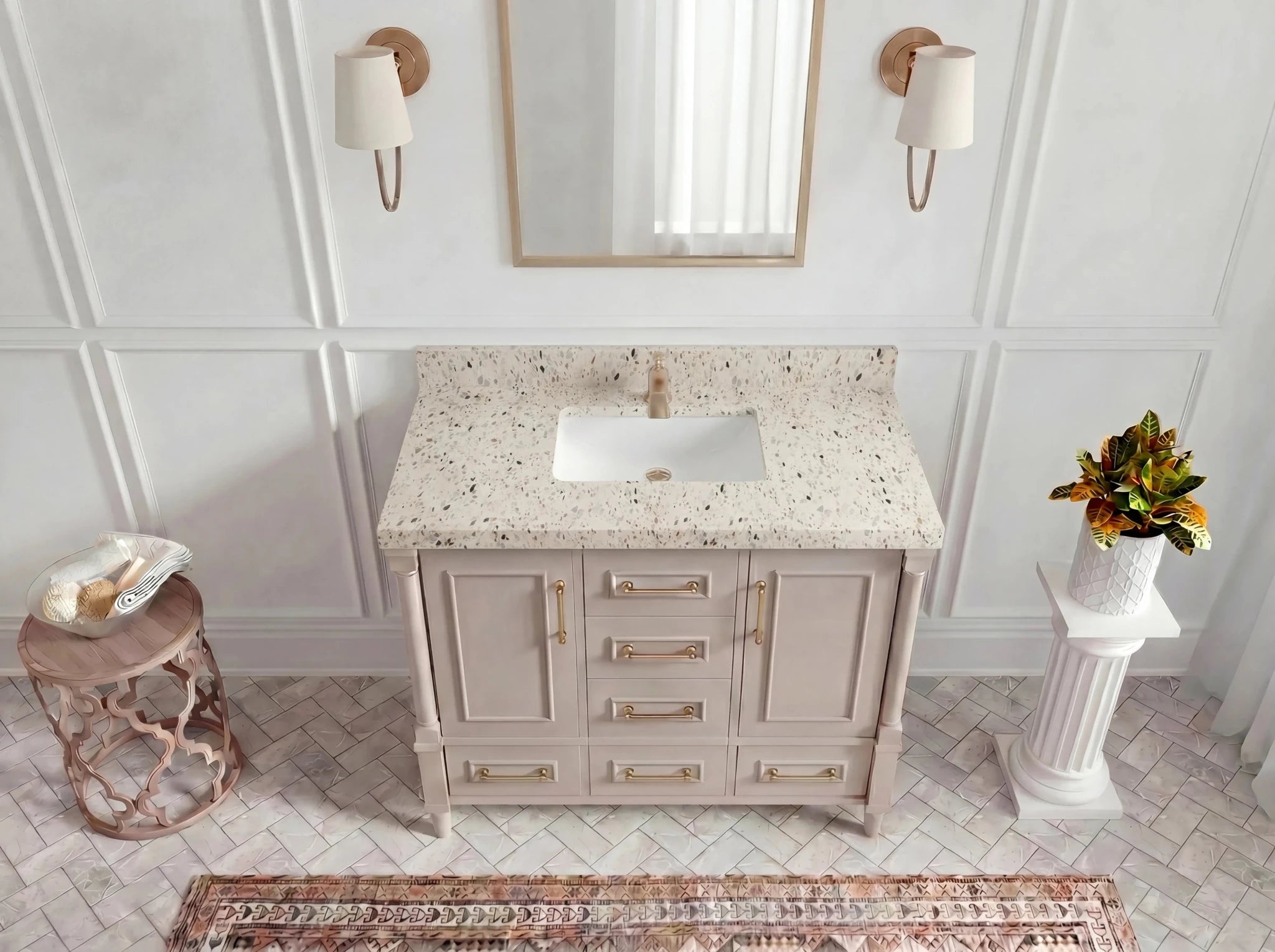 Aberdeen 48 in. W x 22 in. D Single Sink Bathroom Vanity - Willow Bath and Vanity
