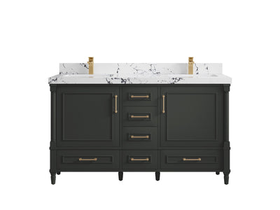 Aberdeen 60 in. W x 22 in. D Double Sink Bathroom Vanity - Willow Bath and Vanity