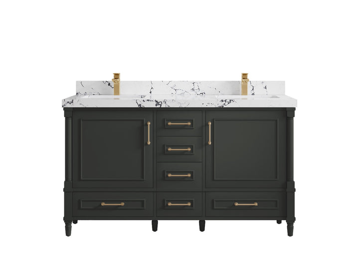 Aberdeen 60 in. W x 22 in. D Double Sink Bathroom Vanity - photo 38