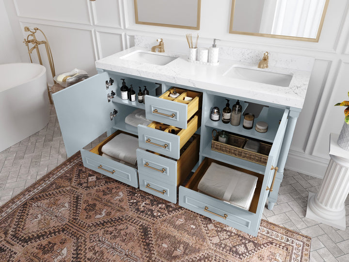 Aberdeen 60 in. W x 22 in. D Double Sink Bathroom Vanity - photo 3