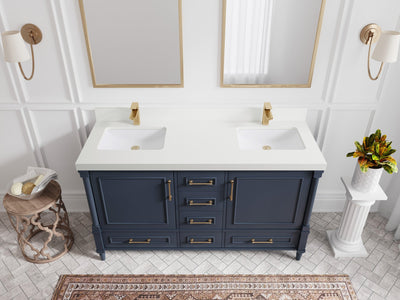Aberdeen 60 in. W x 22 in. D Double Sink Bathroom Vanity - Willow Bath and Vanity