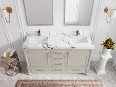 Aberdeen 60 in. W x 22 in. D Double Sink Bathroom Vanity - photo 38