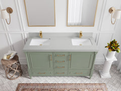 Aberdeen 60 in. W x 22 in. D Double Sink Bathroom Vanity - photo 11