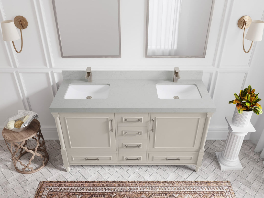 Aberdeen 60 in. W x 22 in. D Double Sink Bathroom Vanity - Willow Bath and Vanity