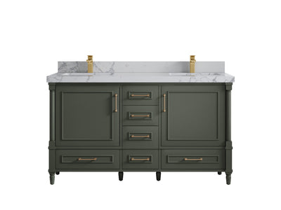 Aberdeen 60 in. W x 22 in. D Double Sink Bathroom Vanity - Willow Bath and Vanity