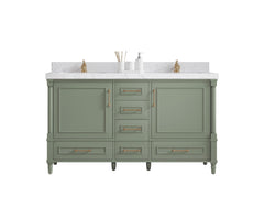 Aberdeen 60 in. W x 22 in. D Double Sink Bathroom Vanity - photo 1