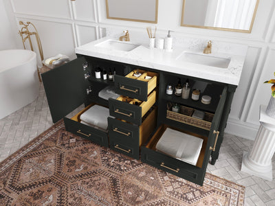 Aberdeen 60 in. W x 22 in. D Double Sink Bathroom Vanity - Willow Bath and Vanity