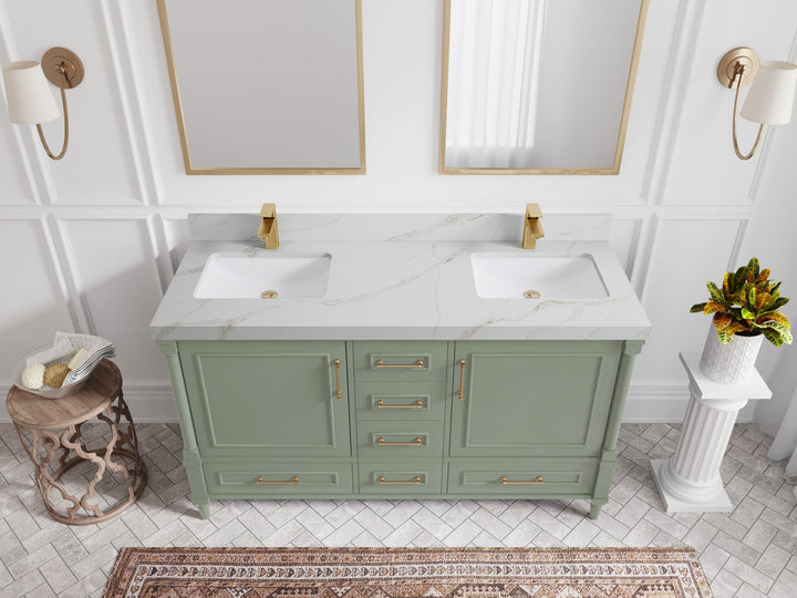 Aberdeen 60 in. W x 22 in. D Double Sink Bathroom Vanity - photo 21