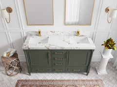 Aberdeen 60 in. W x 22 in. D Double Sink Bathroom Vanity - photo 35