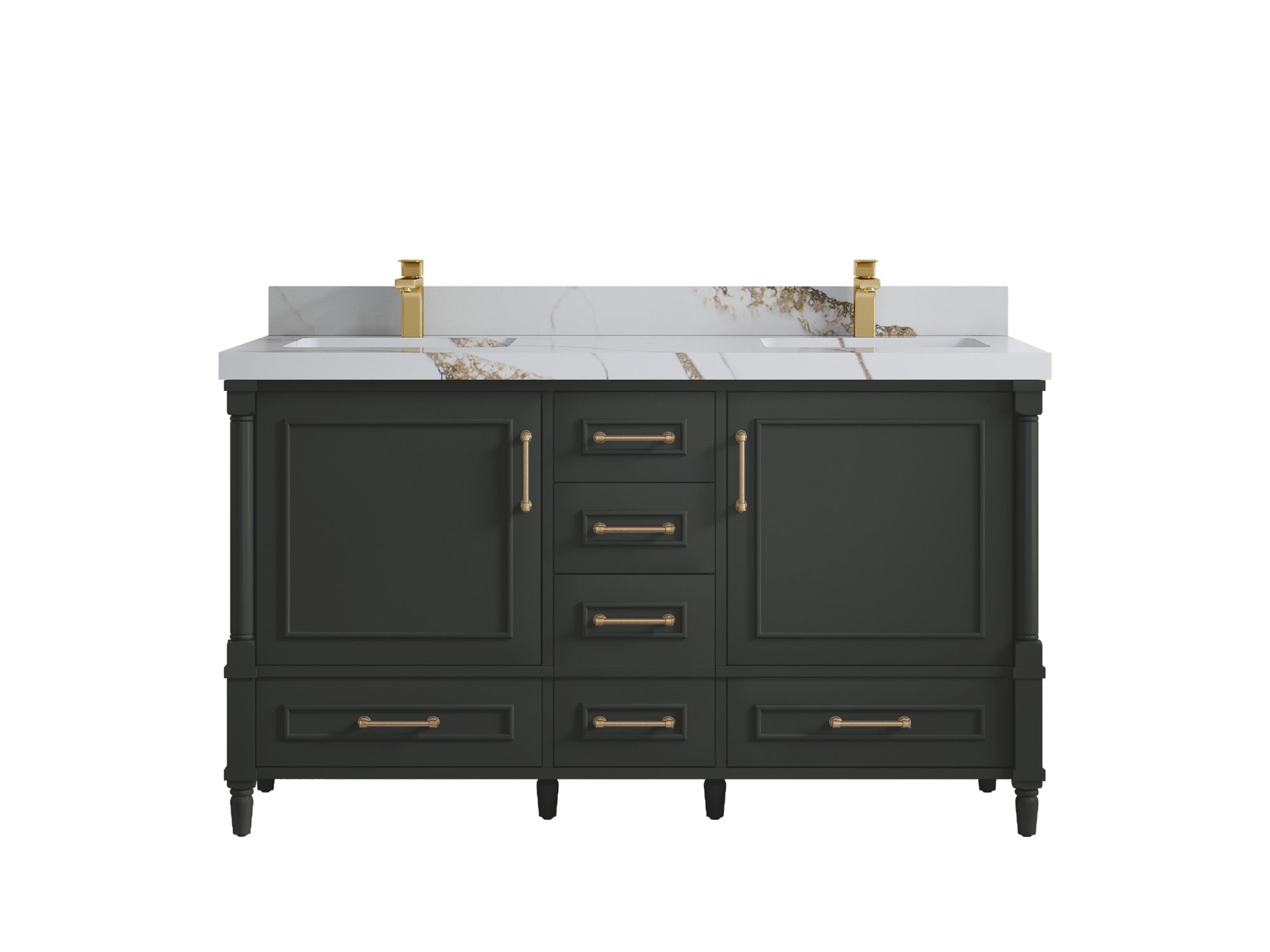 Aberdeen 60 in. W x 22 in. D Double Sink Bathroom Vanity - Willow Bath and Vanity