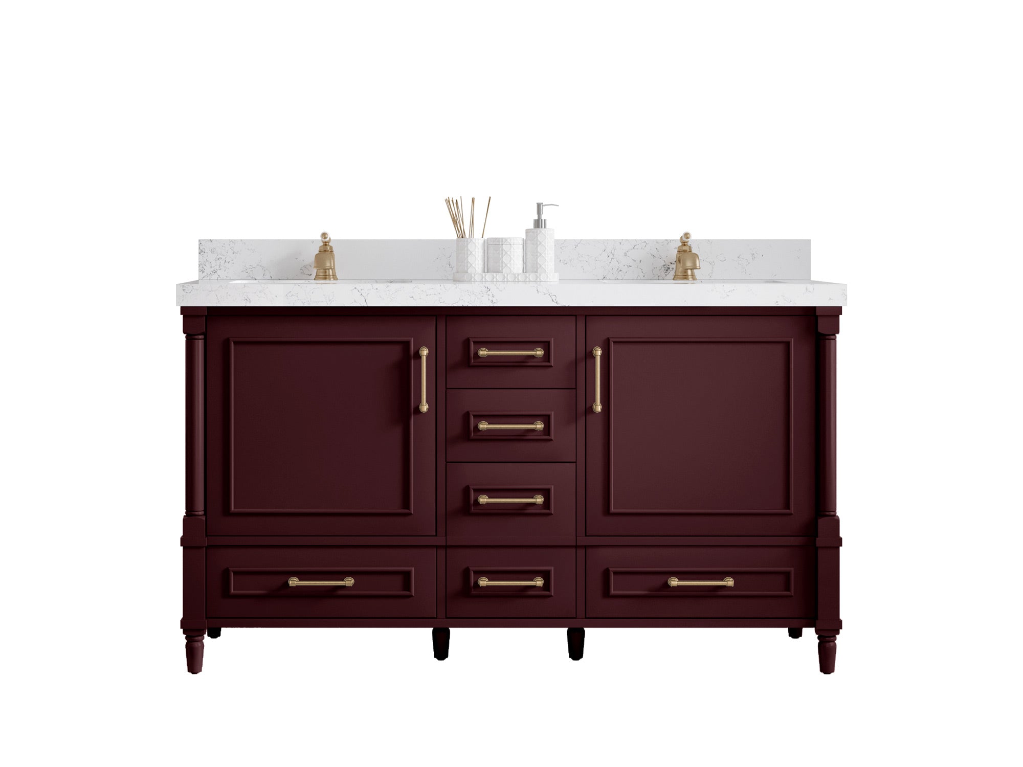 Aberdeen 60 in. W x 22 in. D Double Sink Bathroom Vanity - Willow Bath and Vanity