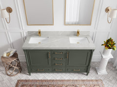 Aberdeen 60 in. W x 22 in. D Double Sink Bathroom Vanity - photo 29