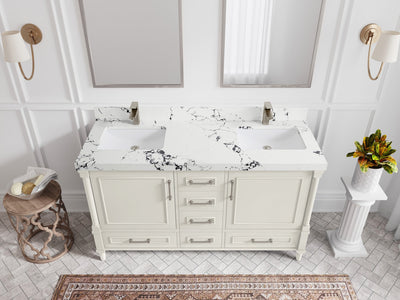 Aberdeen 60 in. W x 22 in. D Double Sink Bathroom Vanity - Willow Bath and Vanity