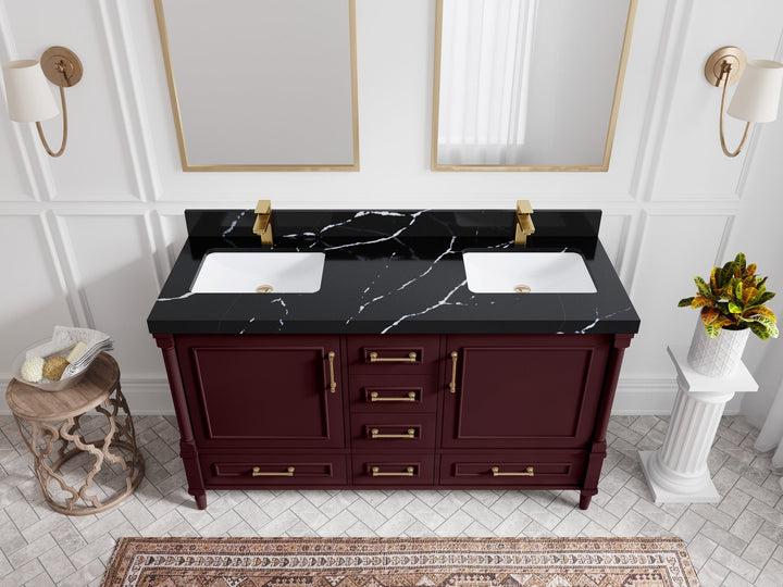 Aberdeen 60 in. W x 22 in. D Double Sink Bathroom Vanity - photo 8