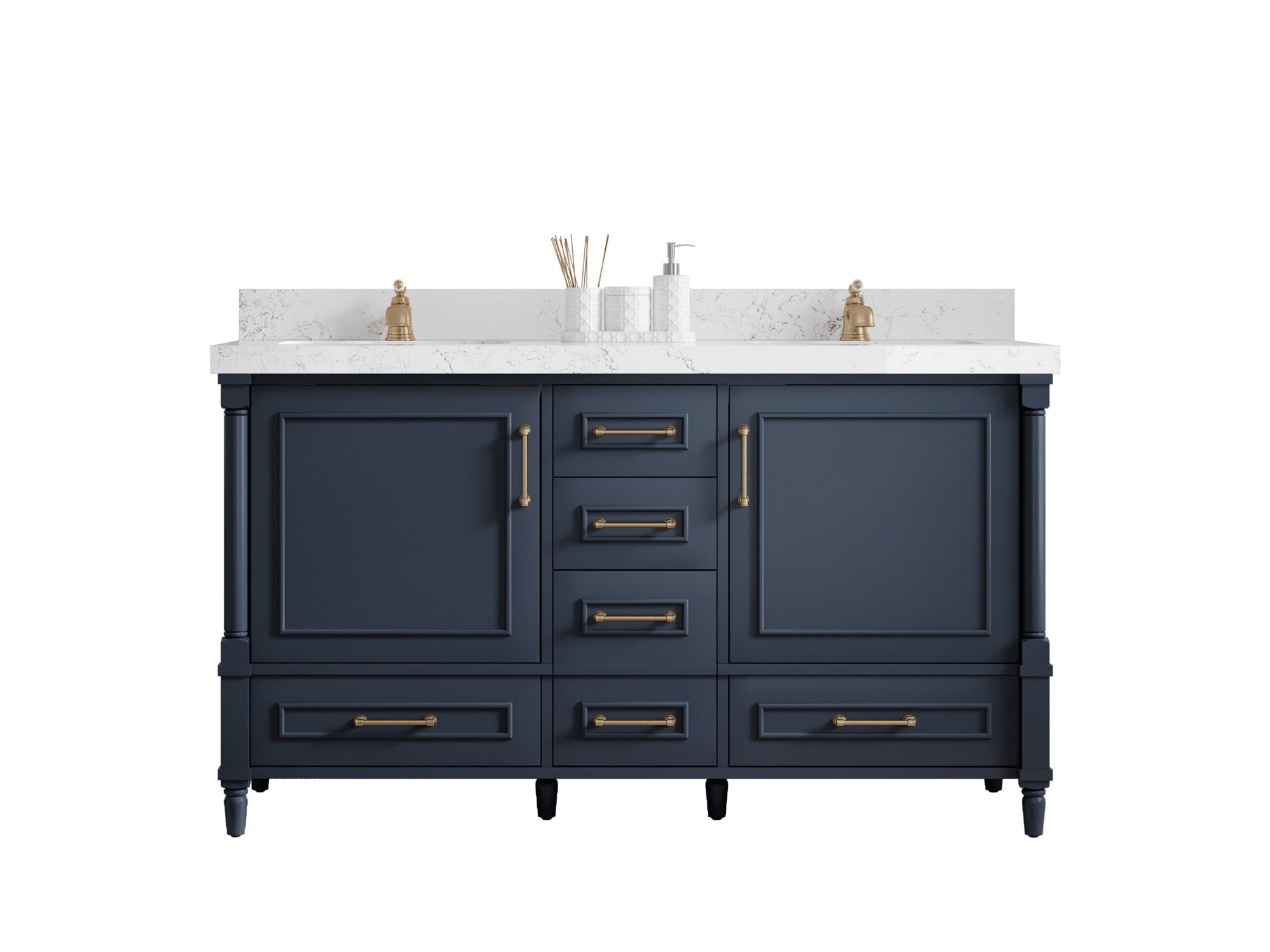 Aberdeen 60 in. W x 22 in. D Double Sink Bathroom Vanity - Willow Bath and Vanity