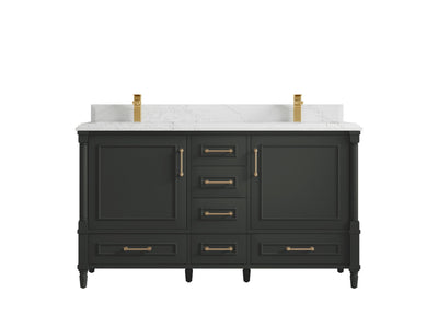 Aberdeen 60 in. W x 22 in. D Double Sink Bathroom Vanity - Willow Bath and Vanity