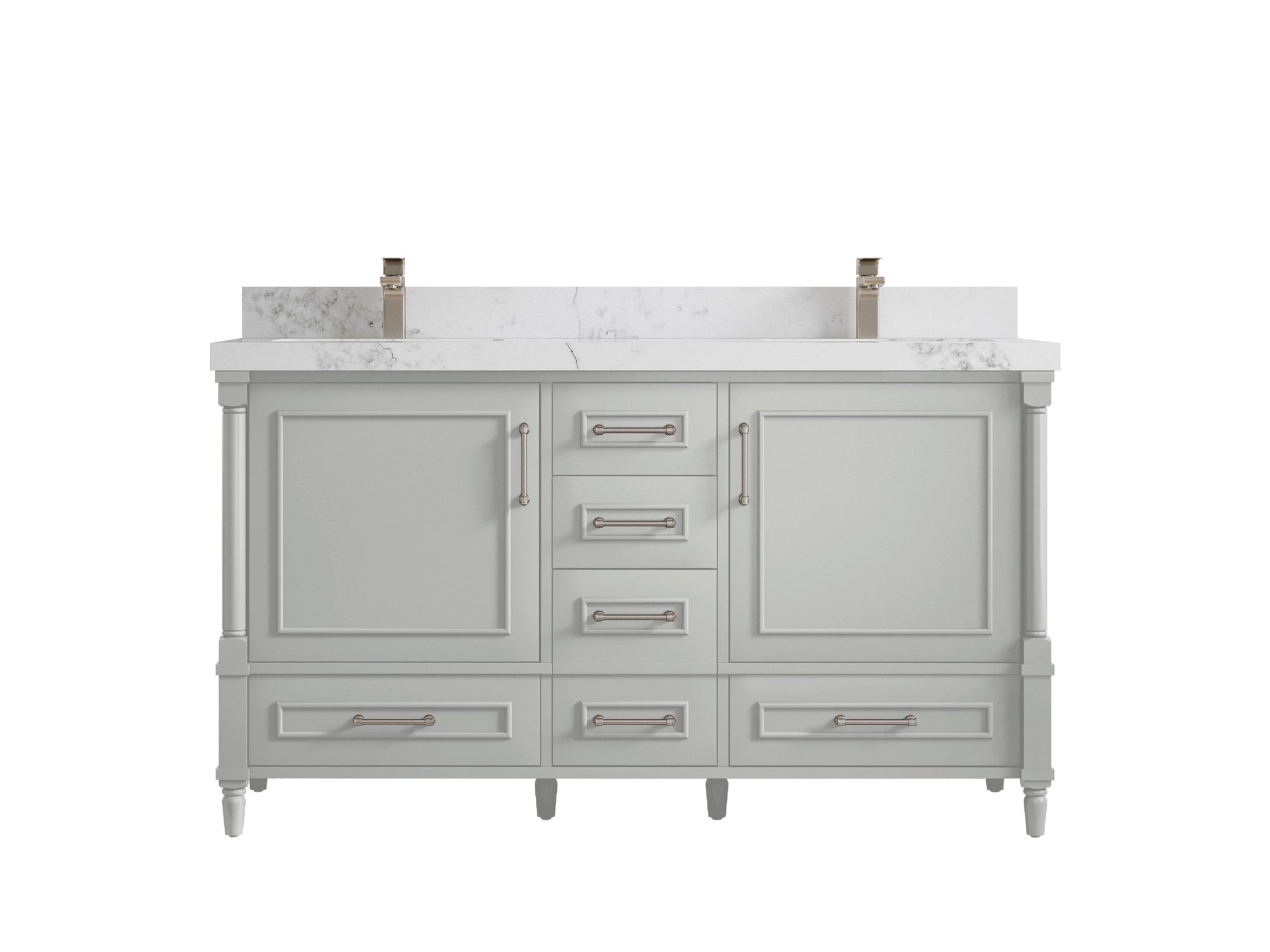 Aberdeen 60 in. W x 22 in. D Double Sink Bathroom Vanity - Willow Bath and Vanity