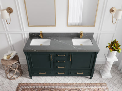 Aberdeen 60 in. W x 22 in. D Double Sink Bathroom Vanity - Willow Bath and Vanity