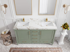 Aberdeen 60 in. W x 22 in. D Double Sink Bathroom Vanity - photo 35