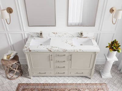 Aberdeen 60 in. W x 22 in. D Double Sink Bathroom Vanity - Willow Bath and Vanity