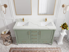 Aberdeen 60 in. W x 22 in. D Double Sink Bathroom Vanity - photo 17