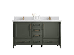 Aberdeen 60 in. W x 22 in. D Double Sink Bathroom Vanity - photo 1