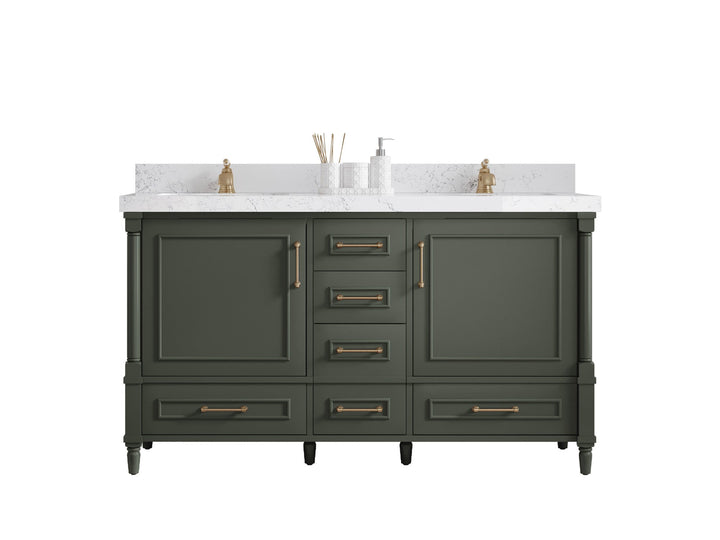 Aberdeen 60 in. W x 22 in. D Double Sink Bathroom Vanity - photo 1