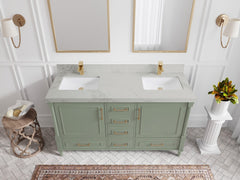 Aberdeen 60 in. W x 22 in. D Double Sink Bathroom Vanity - photo 19
