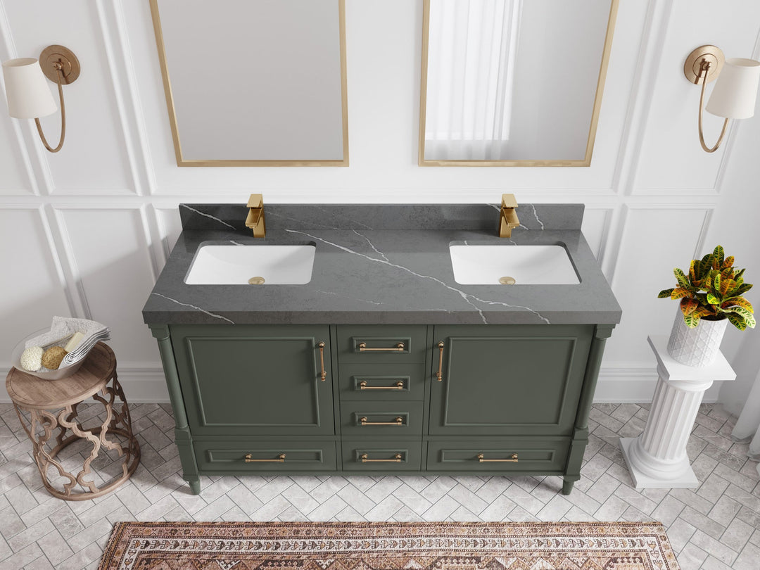 Aberdeen 60 in. W x 22 in. D Double Sink Bathroom Vanity - Willow Bath and Vanity