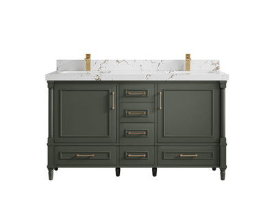 Aberdeen 60 in. W x 22 in. D Double Sink Bathroom Vanity - Willow Bath and Vanity