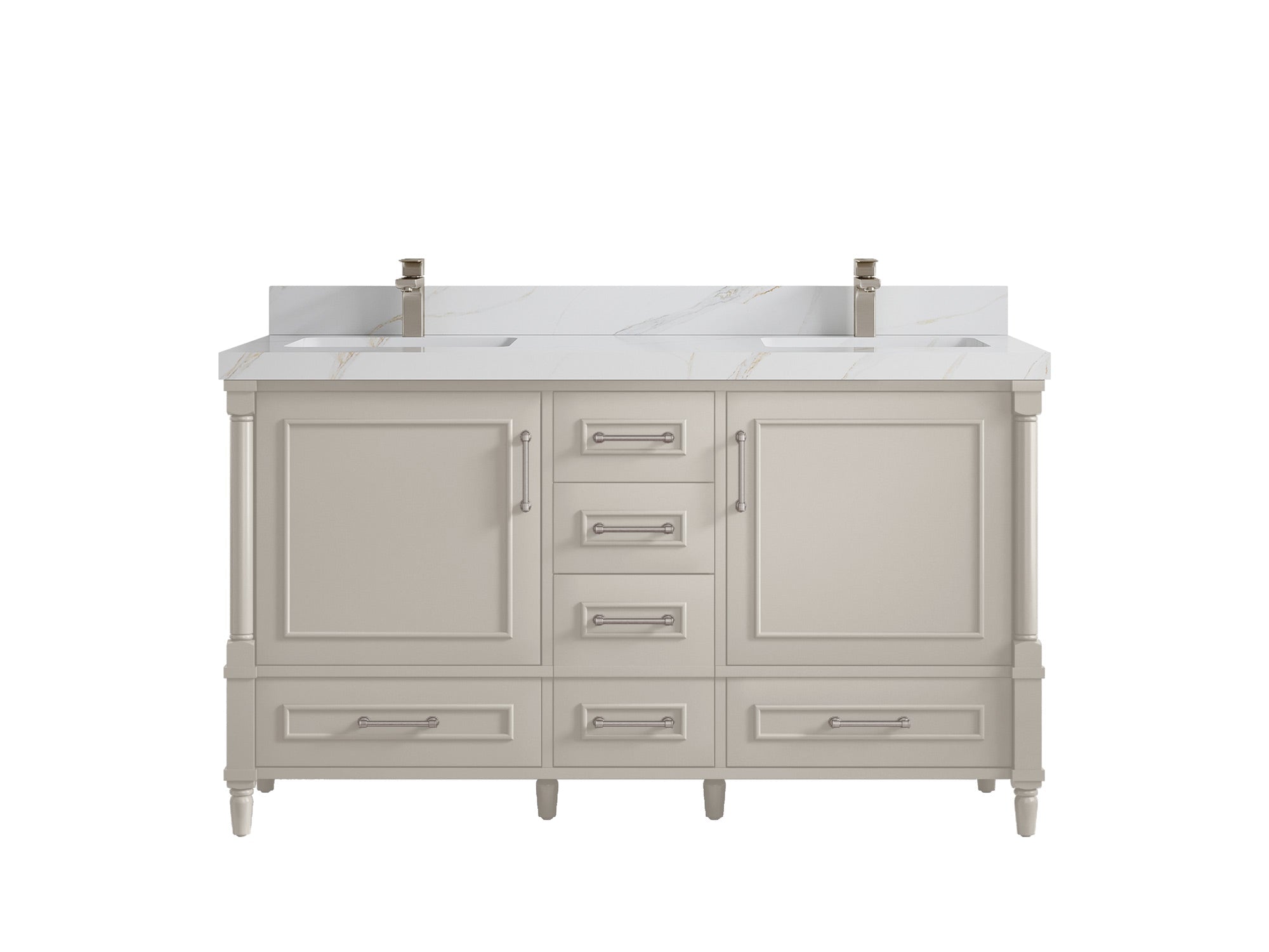 Aberdeen 60 in. W x 22 in. D Double Sink Bathroom Vanity - Willow Bath and Vanity