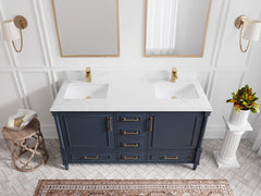 Aberdeen 60 in. W x 22 in. D Double Sink Bathroom Vanity - photo 25