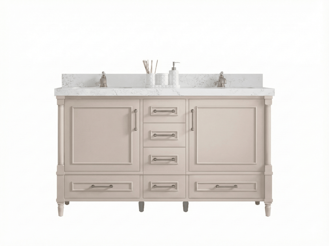 Aberdeen 60 in. W x 22 in. D Double Sink Bathroom Vanity - Willow Bath and Vanity