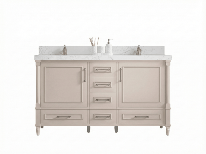 Aberdeen 60 in. W x 22 in. D Double Sink Bathroom Vanity - photo 1