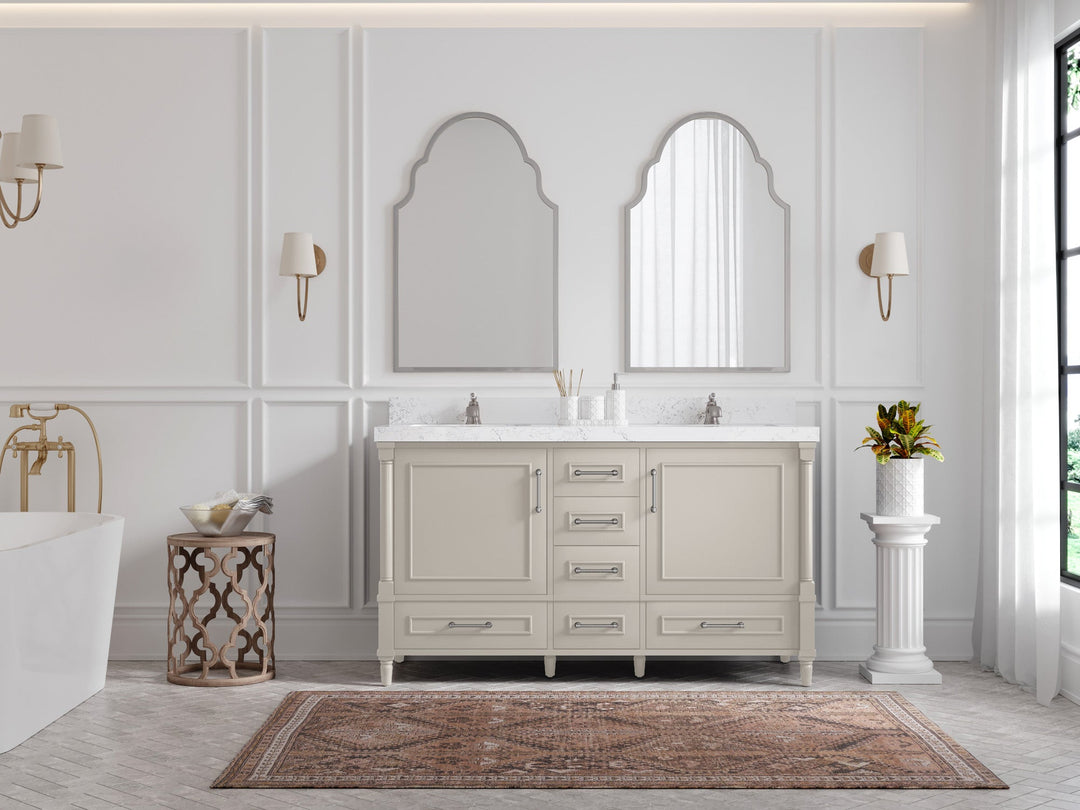 Aberdeen 60 in. W x 22 in. D Double Sink Bathroom Vanity - Willow Bath and Vanity