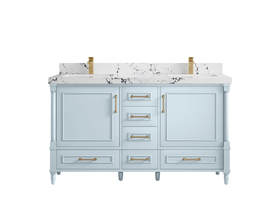 Aberdeen 60 in. W x 22 in. D Double Sink Bathroom Vanity - Willow Bath and Vanity