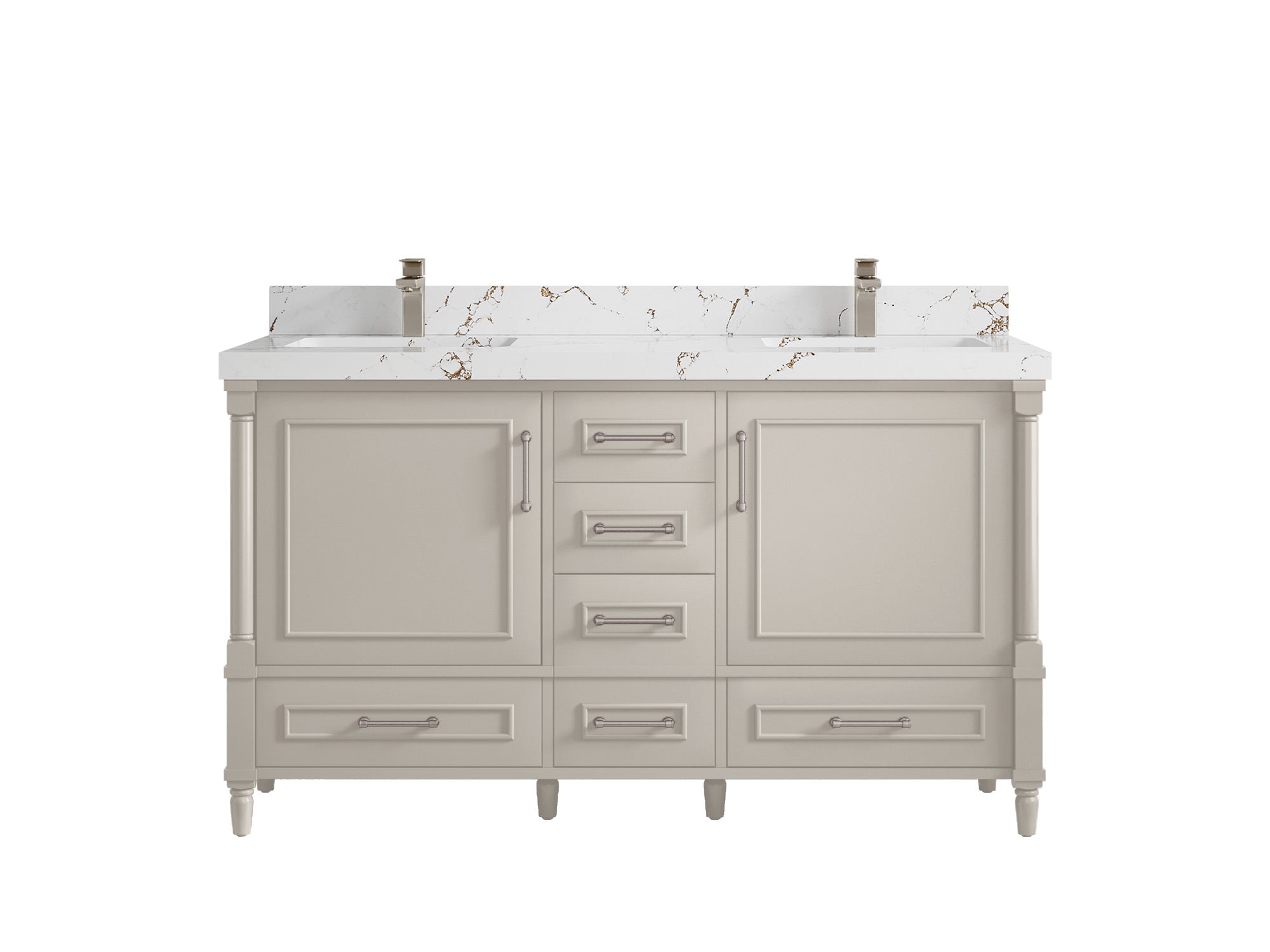 Aberdeen 60 in. W x 22 in. D Double Sink Bathroom Vanity - Willow Bath and Vanity