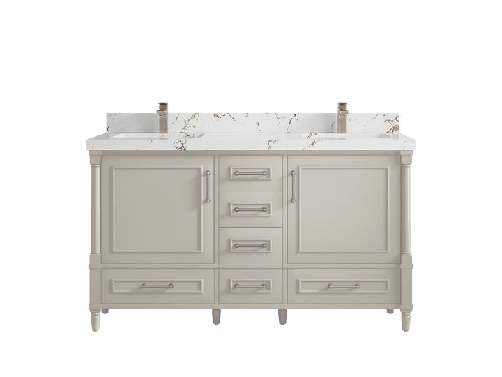 Aberdeen 60 in. W x 22 in. D Double Sink Bathroom Vanity - photo 35