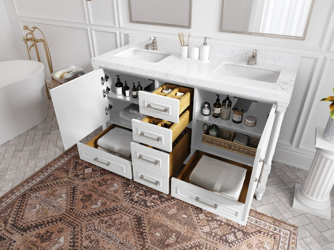 Aberdeen 60 in. W x 22 in. D Double Sink Bathroom Vanity - Willow Bath and Vanity