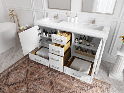 Aberdeen 60 in. W x 22 in. D Double Sink Bathroom Vanity - Willow Bath and Vanity