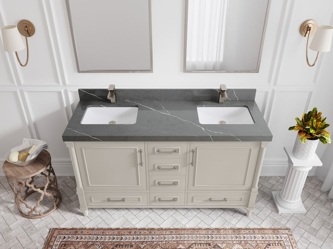 Aberdeen 60 in. W x 22 in. D Double Sink Bathroom Vanity - Willow Bath and Vanity